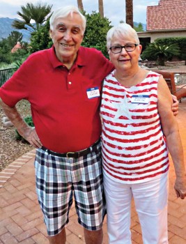 Dick and Barbara Fleming arrive early to enjoy the July fourth party.