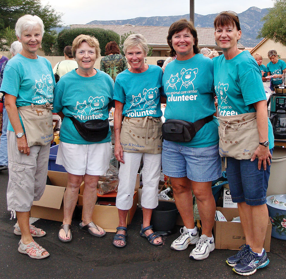 Pet Rescue Network volunteers begin to collect donations for the fall sale.