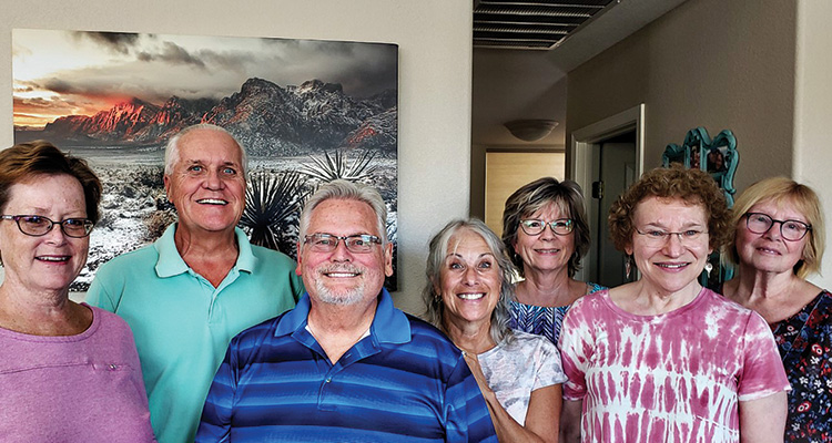 Members of the Fundraising Steering Committee (left to right): Beth Longman, Dan Bergquist, Alan Surber, Diane Clary, Esther Olson, Varda Main, Susan Auster; Photo by Laurie Surber.