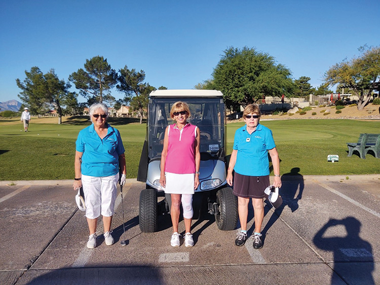 2020 President's Cup Tournament finalists Maria Byers, Yvonne Garthwait, and Sharon Dicosola