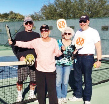 Fun-loving “Picklers" at the Ridgeview Courts: Jeffrey and Eileen Zelmanow and Ilene and Alvin Feingold