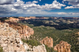 Afternoon clouds gather over Bryce Canyon as viewed from Rainbow Point.