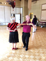 Claudia Booth and Barry Moore teaching Swing in February