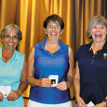 Break Pin winners Connie Plapinger, Connie Sherman and Lonnee Plattner