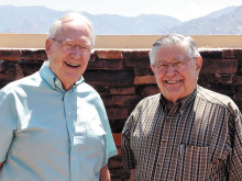 Pastors Wayne Viereck and Palmer Ruschke, two of the six pastors who will be involved at the church