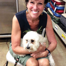 Diane Korn and her dog Latke