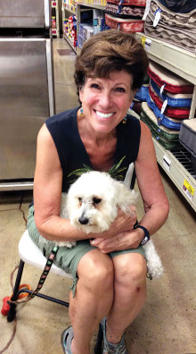 Diane Korn and her dog Latke