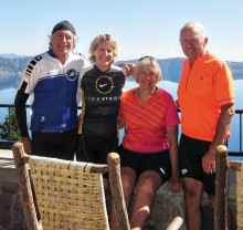 Cyclemaster members the Monfores and Apfelbaums make an annual trip to Crater Lake.