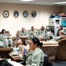 Military Liaison Office at the Tucson International Airport being used by service personnel en route to Ft. Huachuca.