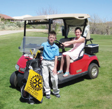 Kids have fun at the Rotary golf tournament.