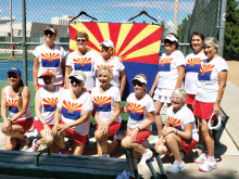 Captain Betsy Harrigan, Co-Captains Bonnie Johnson and Shari Schneider, Tami Graeber, Carol Zupancic, Cinda Haugsby, Kay Sullivan, Jan Mattson, Mimi Israelson , Janet Fabio, Joannie Dragon and Lynne Donovan; not shown, Janice Tuttle