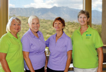 First place winners for the Sputters’ Tournament: Sharon Powers, Doris Clark, Marlene Cowan and Donna Gruninger