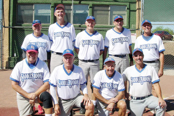 2014 Summer Season Tuesday Competitive League Champion – Central Alarm: Back row: Charlie LaNeve, John McKniff, John Reingruber, Bobby Carbone and Claude DuVall; front row: Bob Chiarello, Tom Fitzgerald, Ron Quarantino and Harold Weinenger; photo by Pat Tiefenbach
