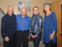 Spanish Culture Club (SCC) officers (left to right): former SCC President Mark Goodrich, immediate SCC past President Sam Horowitz, newly elected SCC President Mary Jo Bellner Swartzberg and newly elected SCC President-Elect Bonnie Wehle; not pictured: SCC Treasurer Riley Jackson and SCC Secretary Sandy Brooks.