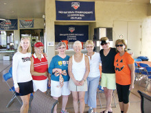 The Food Committee from left: Debbie McGeehan, Yvonne LeCornu, Judie Renfrow, Clare Collins, Joyce Wantuck, Cozette Lamb and Stephanie Thomas