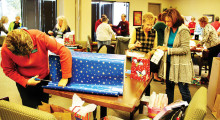 The Unit 49 2014 wrapping party at DesertView; photo courtesy of Marge Wong.