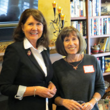Representative Ann Kirkpatrick visited with SaddleBrooke Democrats at the home of Rollie Prager.