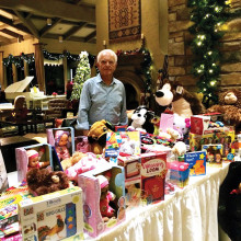 Sy Efron with toys donated to Diamond Children’s Center