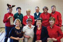 Front row, left to right: Paula Michaels, Ralene Peters, Ann Martin and Lee Rock. Back row, left to right: Connie Sherman, Allison Luster, Linda Schauer, Susan Becker, Karen Wilson and Judith Kirkland