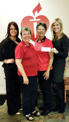 American Heart Association Executive Director Lindsay Welch, Go RED Fore Women co-chairs Carol Thompson and Shirley Miller and Senior VP, Western States Affiliate for American Heart Association Kelly Grose.