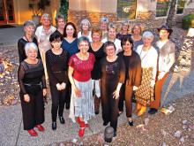 The SaddleBrooke Line Dancers heat up the Dance-A-Thon.