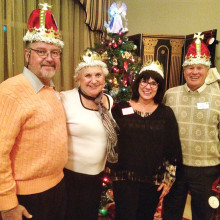 Francophiles’ Royalty left to right: Christopher Millar, Barb Brown, Barbara Sprouls and Tom Swikoski
