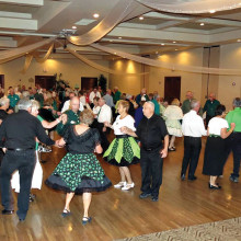 Several square dance clubs celebrated New Year’s Eve together.