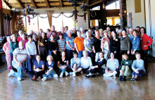 The magic Number - 47. That’s our new record for dancers on the floor of the Vermilion Room on December 29 for the Tweener (between the holidays) Party. This happy group enjoyed an afternoon of line dancing with Rebecca and the extra funds raised over expenses were donated to local animal rescue projects.