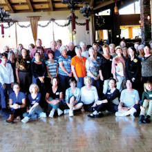 The magic Number - 47. That’s our new record for dancers on the floor of the Vermilion Room on December 29 for the Tweener (between the holidays) Party. This happy group enjoyed an afternoon of line dancing with Rebecca and the extra funds raised over expenses were donated to local animal rescue projects.