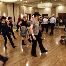 SaddleBrooke Line Dance Club takes a turn on the floor at the January Dance-a-Thon.