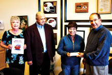 Left to right: Joanna Voisine, Joseph Voisine, Maggie DeBlock and Allen Kienitz; photo by Bill Brennan.