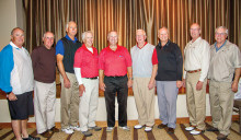 Left to right: Mike Harris, Bob Edelblut, Bob Maruniak, Tom Fitzgerald, Dennis Marchand, Scott Newberry, Bob Eder, Dick Helms and Greg Cahill. Not shown: Ron Victor and Otto Voorman