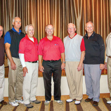 Left to right: Mike Harris, Bob Edelblut, Bob Maruniak, Tom Fitzgerald, Dennis Marchand, Scott Newberry, Bob Eder, Dick Helms and Greg Cahill. Not shown: Ron Victor and Otto Voorman