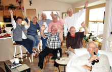 From left: Elaine Schulenburg, Georgie Hourigan, Elizabeth Marton-Reese, Mary Hancock, Don Stenquist, Earl Schulenburg, Steve Mueller and Rudi Faller