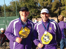 Paul Frederickson (right) and his partner, Bob Hills of SaddleBrooke Ranch, won the gold medal in men’s doubles (50 plus) in the 3.0 skill level at the Tucson Senior Olympics. They also won a silver medal in the same category at the Happy Trails Tournament in Surprise, Arizona, held in January.