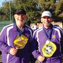 Paul Frederickson (right) and his partner, Bob Hills of SaddleBrooke Ranch, won the gold medal in men’s doubles (50 plus) in the 3.0 skill level at the Tucson Senior Olympics. They also won a silver medal in the same category at the Happy Trails Tournament in Surprise, Arizona, held in January.