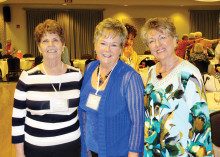 From left: Carol Kiker, Retreat Co-Chair Sande Rivas, (Women’s Ministry Chair and Retreat speaker Diana Walker)