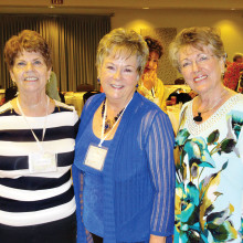 From left: Carol Kiker, Retreat Co-Chair Sande Rivas, (Women’s Ministry Chair and Retreat speaker Diana Walker)