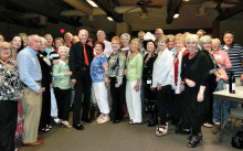 The British Club gathered to be entertained by Bernie and Red.