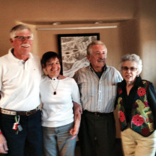 Spanish Culture Club chefs extraordinaire: Bob and Gail Blizard and Victor and Lilia Sosa