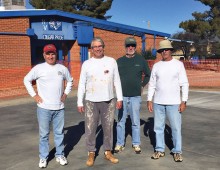 Paint crew, left to right: Sam Miller, Stan Fly, Joe Jones and Bruce Deverman