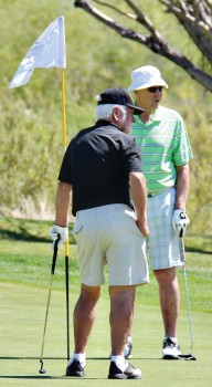Celebrity Golfer Lute Olson and company looking forward to the next hole