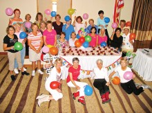 Line Dance Club members throw a birthday bash.