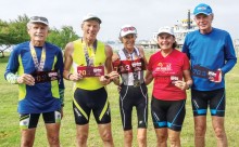 From left:  Rodger Bivens, Charlie Woodhouse, Teresa Woodhouse, Diane Wagner and Len Kershaw