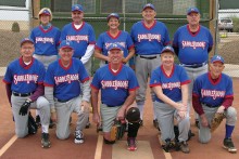 2015 Winter Season Monday Recreation League Champion – A Closer Look Real Estate Inspection. Back row: Carol Chiarello, Ken Schuttler, Denise Norgard, Harold Norton and Lee Davis; front row: Paul Jarzembinski, Steve Schneck, Tim Benjamin, Janet Jarzembinski and Jack Graef; photo by Pat Tiefenbach