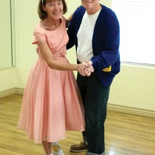 Tom and Pam are ready to dance at the Sock Hop!