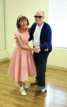 Tom and Pam are ready to dance at the Sock Hop!