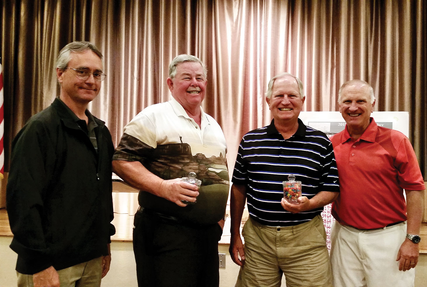 Pictured (left to right) Mike Jahaske, winners Frank McHugh and Steve Bender, and Dennis Marchand.