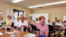 A room full of happy knitters