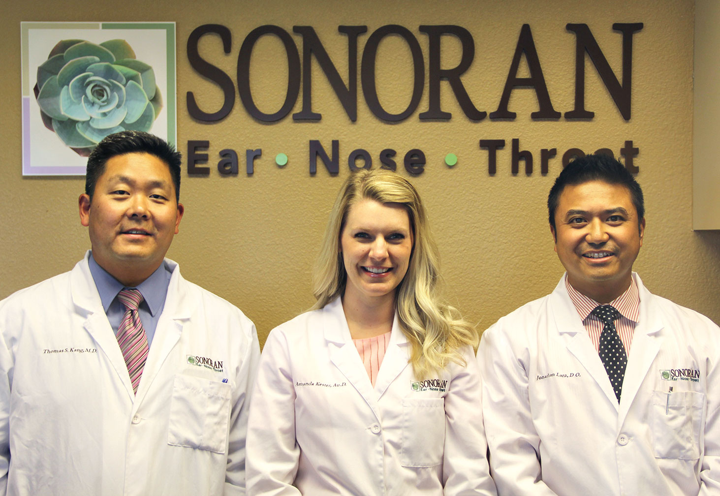 Left to right: Drs. Thomas Kang, Amanda Kester and Jonathan Lara